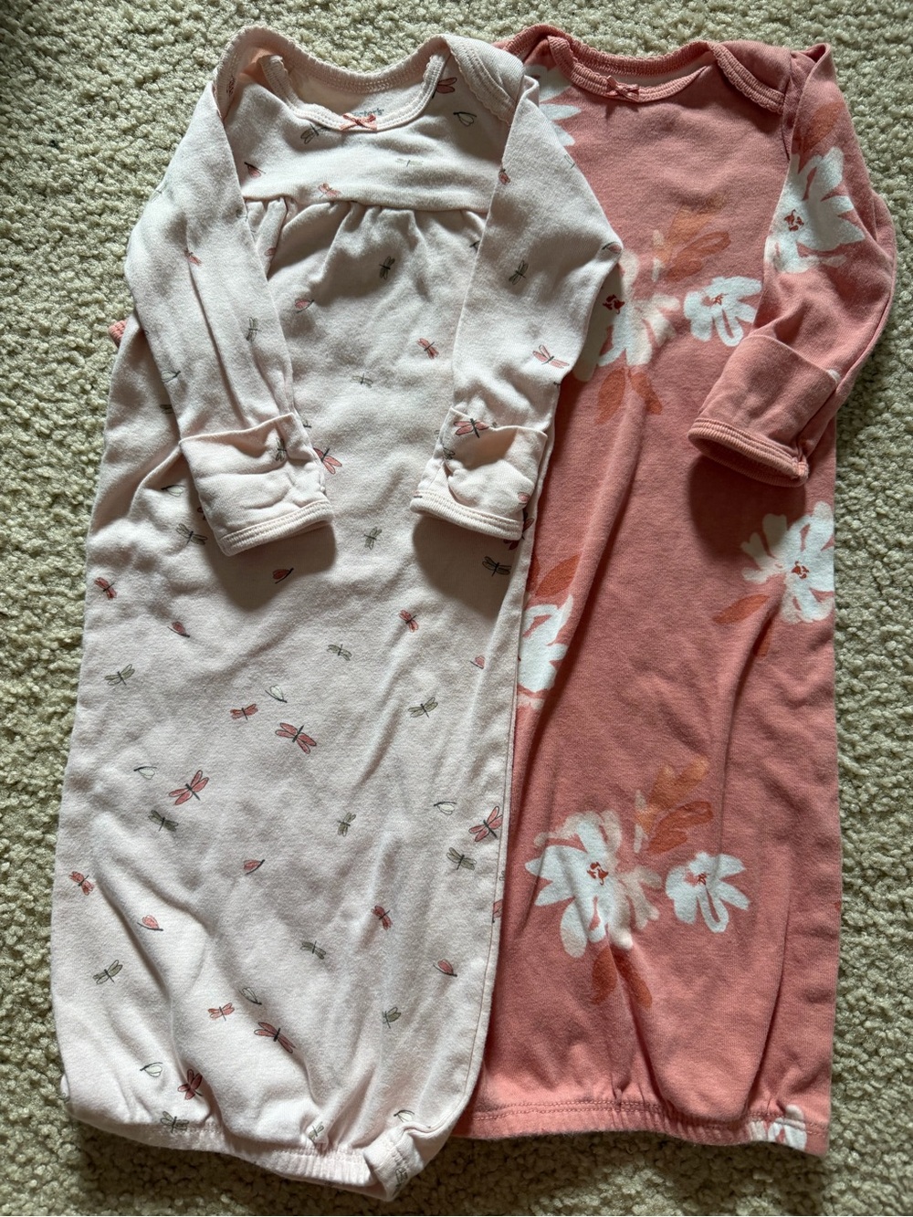 Carter’s baby girl sleep gowns